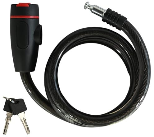 Armo© Heavy Duty Bike Bicycle Lock with Mounting Bracket Cable Lock for Scooter, Bike, Door with 2 X Padlock Keys