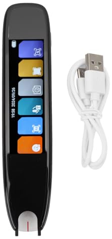 Voice -Übersetzer -Gerät, Scan -Lese -Stift 3.7 '' Touchscreen 142 Sprachen Online Offline -Übersetzung, Sprachausgabe, AI -Engine, 8h Ideal für Geschäft, Lernen, Lesen