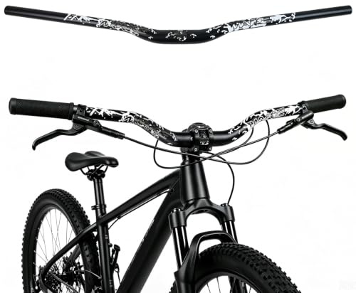 WAKE Cykelstyre 31,8 mm x 780 mm extra lång bredd 30 mm höjd stigare bar aluminiumlegering för cykling MTB mountainbike vägcyklar (svart)