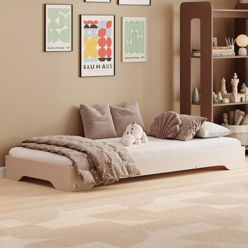 smartwood Cama Infantil 80x160 cm con Somier, Madera, Cachemira, TILA 7
