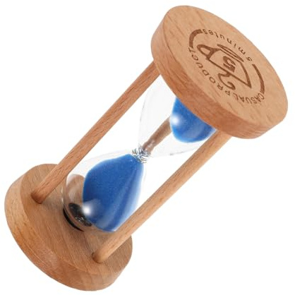 DOITOOL Reloj de Arena de Madera Minutos Temporizador Visual para Cepillado Decoración Baño Creativa Gestión