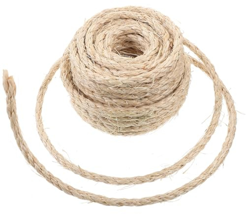 ifundom Corda di Sisal Naturale Beige per Proteggere Mobili e Accessori per Tiragraffi Gatti, Resistente e Durevole per Artigli e Fai da Te