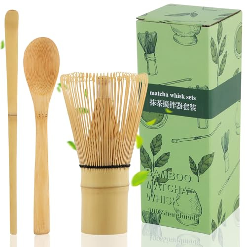 Frusta in Bambù x Te Matcha, SilverChry Frullino Bambu Matcha, Frustino Bamboo, Brush, Frusta Bamboo, Cucchiaio Bambu, per Natale, Capodanno, Compleanni, Anniversari