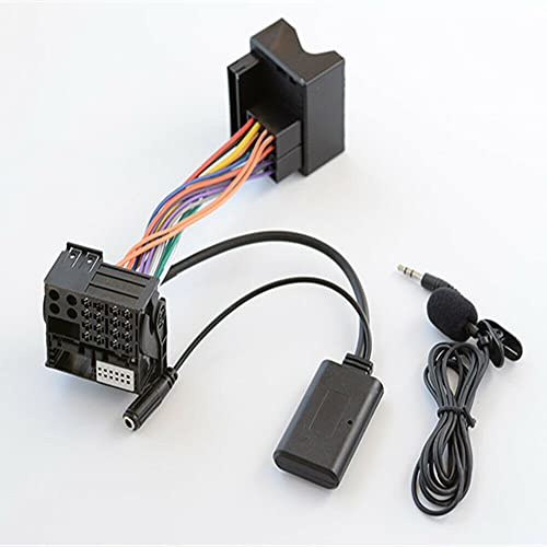 SPORTARC ljudadapter för BMW bilar, AUX musikströmningsenhet med mikrofon, 5.0, 2-pack, kompatibel med E60/E80/E90-serien och Business Radio SA650/SA661