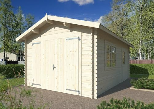 Garage in legno non trattato Tony