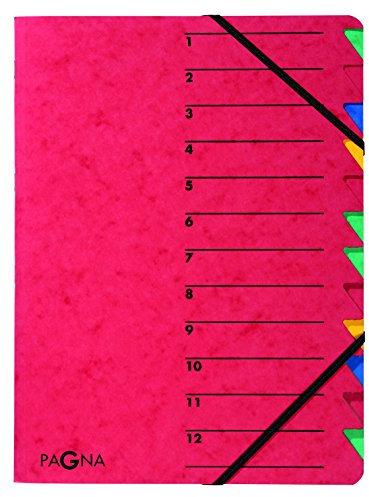 Pagna Ordnungsmappe Easy (Sammelmappe, 12 Fächer, 1-12) rot