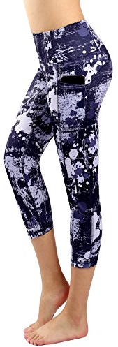 Sugar Pocket Womens Outdoor Capris Fitness Tights Leggings Walking Running Yoga Pants L