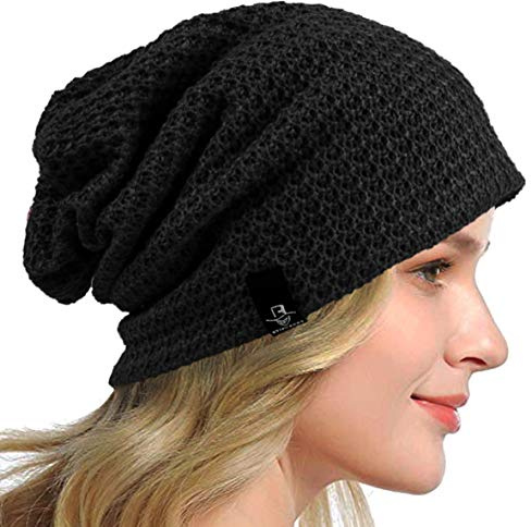 HISSHE Frauen Slouch Beanie Strickmützen Baskenmütze Skullcap Lange Baggy Winter Sommer Hüte B08w