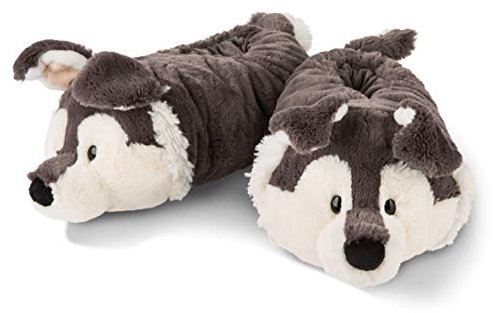Nici 45745 Hausschuhe Husky Swante figürlich Plüsch Gr. 38-41 Winter Adventure, Grau