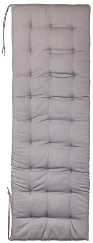 Brandsseller Bankauflage 140x40x4 cm – Sitzkissen für Gartenbank & Essbank – wasserabweisend, pflegeleicht & weich gepolstert für drinnen & draußen - Hellgrau