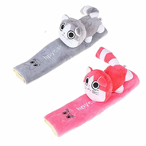 Coussinets de Ceinture de Sécurité de Voiture 2pc Housses Universelles Coussin D'épaule de Ceinture de Sécurité de Voiture en Coton Doux pour Adultes et Enfants, Aide à Protéger Le Cou et Les épaules