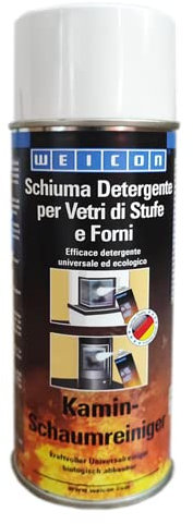 WEICON Schiuma Detergente per camini 400 ml | Detergente per vetri di camini e stufe | Schiuma di pulizia