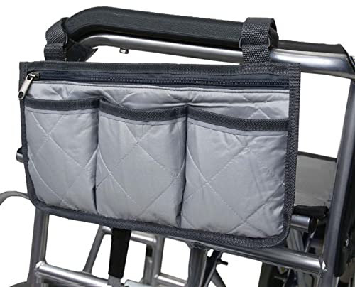 MytaYt Rollstuhltasche 2Er Pack Mobilitätshilfe Rollstuhlzubehör Tasche Rollstuhlaufbewahrungstasche wasserdichte Armlehne Seitenorganizer Mit Tasche Für Ältere Menschen Mit Behinderungen