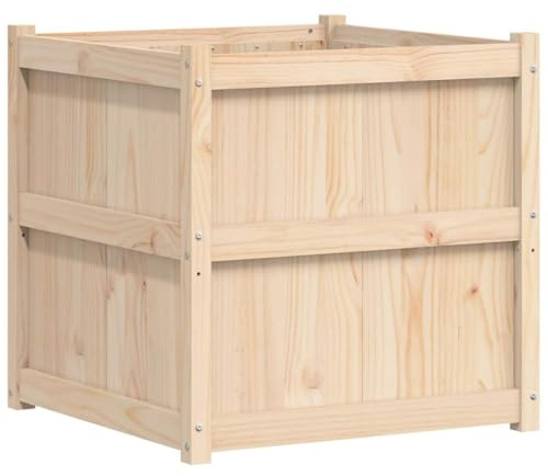 vidaXL Jardinière d'extérieur 70x70x70 cm Bois de pin Massif