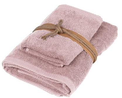 Fazzini Square Coppia ospite e Asciugamano - Colore: SQUCOPP - Rosa