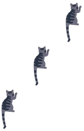 Garneck 3 STK Magnetischer Kühlschrankmagnet Buchstaben-schlüsselanhänger Süße Magnete Katzenmagnete Für Kühlschrank Kleiderständer Magnethaken Für Katzen Die Katze Haushaltsprodukte