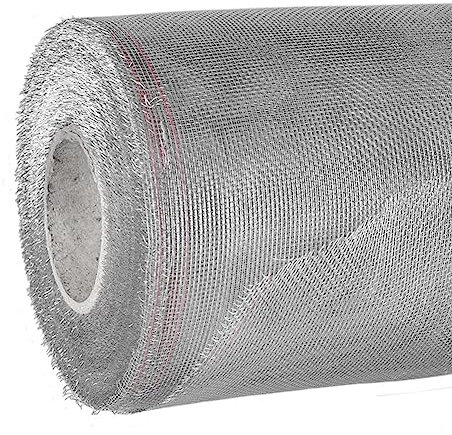 Drahtgeflecht - 40 Maschen - Loch 0,5 mm - Drahtgeflecht-Fenstergitter - rostet Nicht - hitzebeständig/Silber/0,5 * 3 m