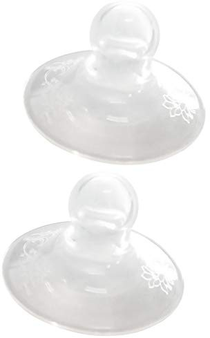 2pcs Nipple Aspirator Nipple Corrector Nipple Pullers Suckers Breastfeeding Nipple Shield with Clear Case for Flat Inverted Shy Nipples L