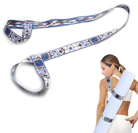 WHYCNJL 1 Stück Yogamatte Tragegurt,Yogamatten Tragegurt,Verstellbare Yogamatten-Carrying Strap,Haltbarer Gurt für den Transport Ihrer Yogamatte,Tapis De Sport Et Outdoor