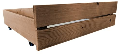 Lermowood Palettenbett M2 2 x Bettschubladen Eiche 30cm | Bettkästen Holzbett kisten Massivholzbett