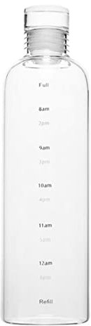 Bouteilles d'eau en verre borosilicate 500 ml avec bouchons : chaleur claire, mince, facile à ranger, verres futuristes (rose, taille unique)