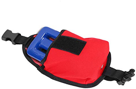 Poche de Plongée Pocket 2 Kg Sac de Maintien de Plomb Contrepoids pour Le Pack de Poids de Plongée avec Trou de Fuite (Rouge)