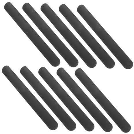 Parliky Braccialetti Schiaffo in Silicone 10 Pezzi, Neri, per Bambini