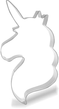 Keewah Unicorn Head Cookie Cutter, 4.5 x 3 inch, Stainless Steel
