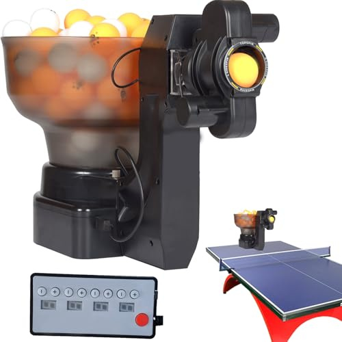 Robot De Tenis De Mesa Portátil, Robot De Ping Pong con 36 Pelotas De Giro Diferentes, Lanzador Automático De Pelotas, para Gimnasios, Entrenamiento En Casa, Niños, Jóvenes Y Deportistas.