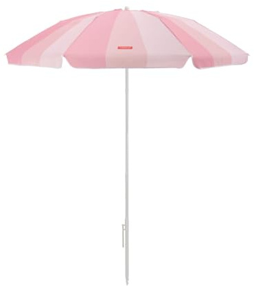 Flamingueo Grand Parasol 220x180cm - Parasol avec Protection Solaire UPF 50+ pour la Plage, Jardin et Piscine - Orientation et Hauteur Réglables - Polyester Imperméable - Sac de Transport