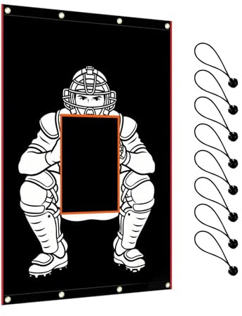 Filet D'Arrêt Pour Cage Batting Portable Robuste | à lancer pour un softball avec zone de strike Pour Extérieur, Jardin, Cour, Terrain, École, Pratique, Entraînement Et