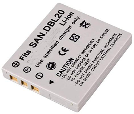 Amsahr BT-SANYODBL20-1CT Numérique Remplacement Caméra/Caméscope Batterie pour Sanyo Db-L20/Xacti Dsc-C5/Xacti Dmx-C1/Xacti Dsc-C4 Gris