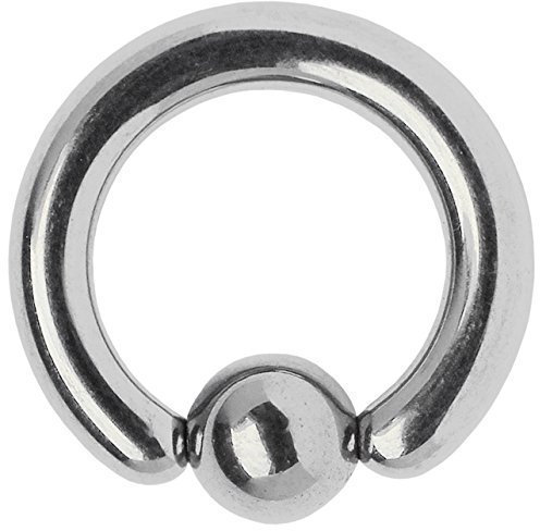 Intim Piercing Schmuck Titan Piercing Ring BCR in 5,0 x 16 mm mit 8 mm Klemmkugel