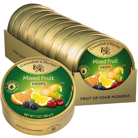 9 burkar Cavendish & Harvey Mixed Fruit Drops Multi Frukt a 200 g C & H
