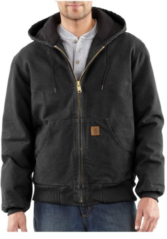 Carhartt Men's Iconic J01 Duck Detroit Jacket, Black, X-Large
