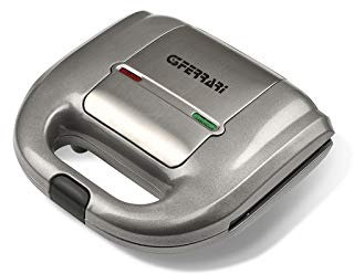 G3 Ferrari G10115 Mytoast Tostiera, Piastre antiaderenti, Maniglia con chiusura, Dimensioni piastre 22 X 13 cm, Piastre Antiaderente, Grigio