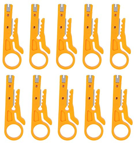 Nätverks-kabelskalare tång, 10 stycken minikabelskalare tång, för CAT-5, CAT-5e och CAT-6-datalinjer, elektriker, handverktygskabel med en diameter på 5–6,2 mm