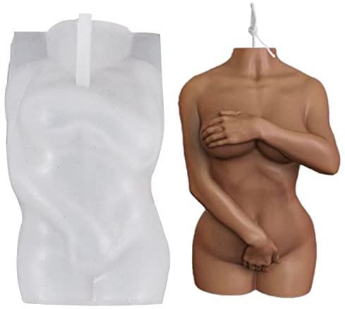 TROYSINC Kerzenform Silikon,Körperkerzen-Form-Set für Erwachsene,Female Naked Body Silikonform,DIY KöRper Kerze Silikonform Dekor Kunst Handwerk,DIY Wachskerzen, kann auch Harz-Kit (Frauen)