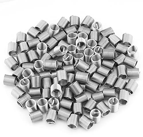 100 Stück Spiralgewindeeinsätze M8x1,25 Einsatz 304 Edelstahl Wendeldraht Spiralgewindeeinsätze, Spiraldrahteinsatz Gewindereparatureinsatz-Sortiment-Kit