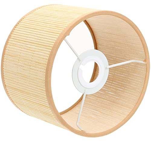 LALAFINA Paralume In Rattan E27/E14 Coprilampada Base Paralume In In Stile Pastorale Per Lampada Da Tavolo Applique Da Parete Lampadario Stile 3