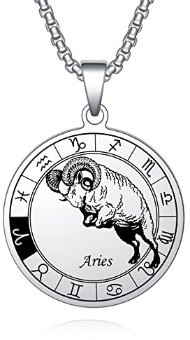 YOTHIWAD Sternzeichen kette Edelstahl Hochwertig Wasserdicht Sternzeichen Anhänger Halskette Astrologie Horoskop Schmuck Geburtstag Geschenk