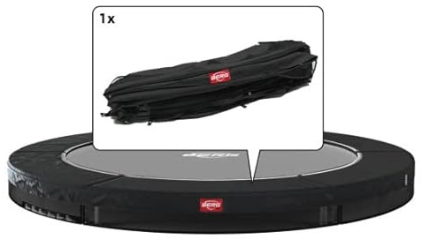 BERG Trampoline Beschermrand Favorit - InGround - 430 cm - Zwart met Witte Rand