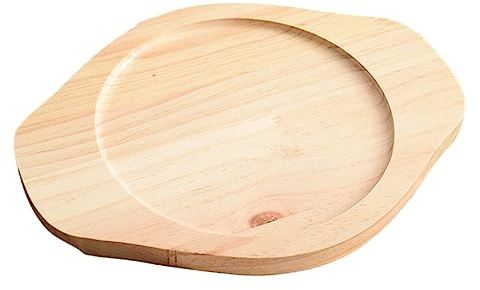 Cabilock Plateau en Bois Massif Double Poignée Antidérapant, Tapis Isolant Résistant la Chaleur pour Protéger la Table, Style Simple et Créatif, Cuisine
