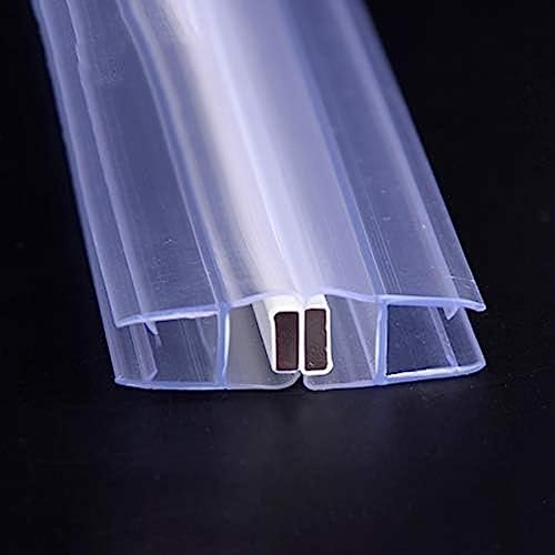 2 Stück Duschwand-Dichtungsgummi, Duschwand-Dichtungsstreifen, Mit Magnetischer, Transparenter PVC-Duschwand-Türdichtung Für 6/8/10/12 Mm Glas, Magnetischer Silikonstreifen Für Gehärtete Badezimme