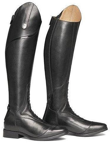 DJFOG Reitstiefel Reitschuhe Herren Westernstil Lange Stiefel Unisex Kniehohe Stiefel Outdoor Frühling Herbst Große Größe Ritterstiefel,Schwarz,45 EU
