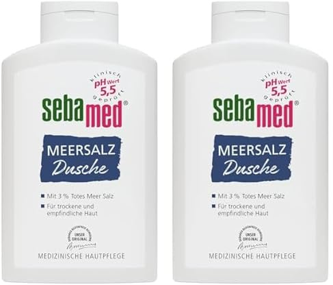 2 Stück Vorteilspack SEBAMED Meersalz Dusche 400 ml, Duschgel für Männer und Frauen, seifenfreie Reinigung für empfindliche und trockene Haut, ohne Mikroplastik, 2 x 400 ml