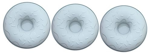 OQHAIR 3 Pezzi Stampo Ciambella Stampi in Silicone per Sapone Teglia Antiaderente Vassoi da Dessert Mousse in Silicone Stampo per Ciambella in Silicone Ciambella Torta Biscotto Strumento
