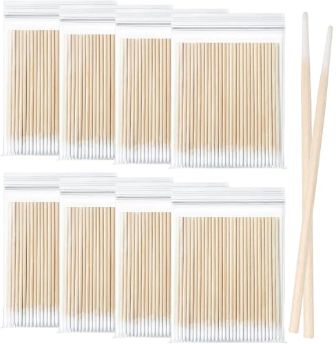 ZOCONE 800 Count Microblading Cotton Swabs, 7 CM Cotton Swabs Pointed Tip, Diaposable Cotton Tipped Applicator, Single Headed Pointed Cotton Buds, Cotton Swabs for Makeup Eyebrow Tattoo Colour Nail