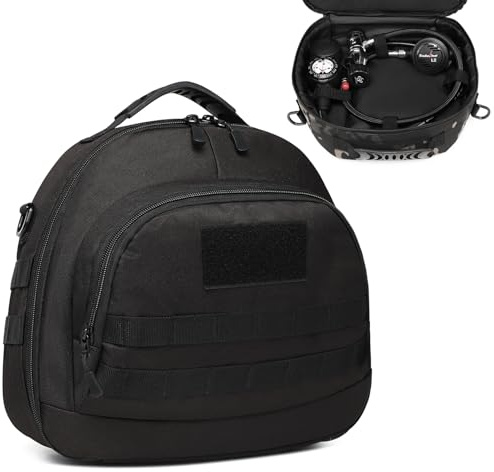 FRETHIND Atemreglertasche Profi Tauchregulator Tasche mit gepolsterter Schutz & Schultergurt – Aufbewahrungstasche für Schnorchelausrüstung, Tauchen und Reise Schwarz