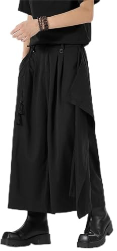 RUMAOZIA Gonna Hakama Stile Samurai - Kilt Streetwear Rock Casual per Autunno Inverno